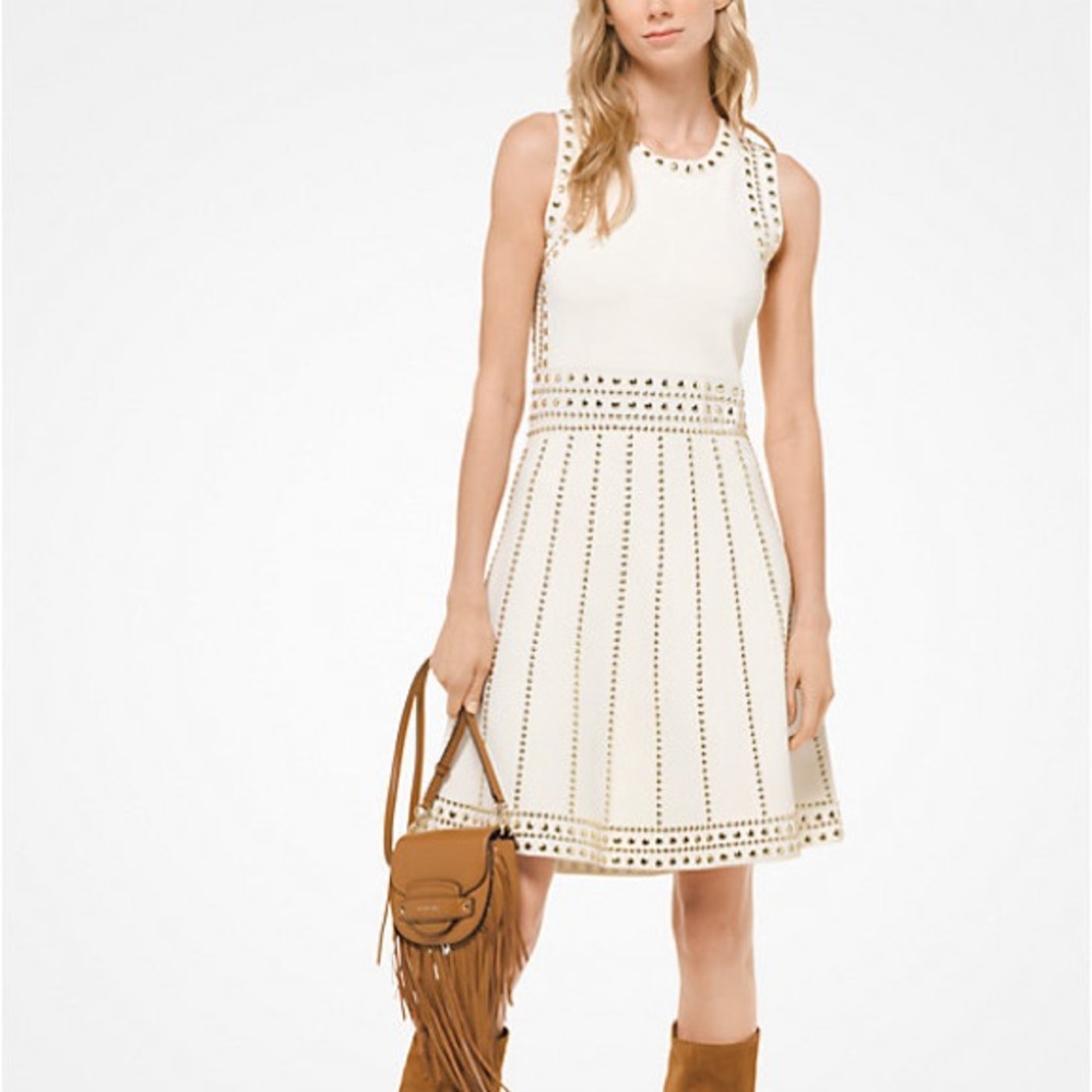 Michael Kors Stretch Knit Studded Dress